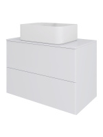 Тумба с раковиной подвесная 75 см, Orange Otto Ot-75TuMDF+B02-460W белый глянец