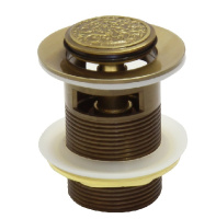 Cлив для раковины с переливом Bronze de Luxe 21964