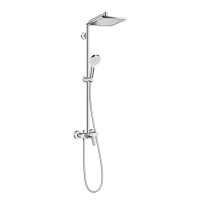 Душевая система с однорычажным смесителем hansgrohe Crometta E 240 1jet Showerpipe 27284000