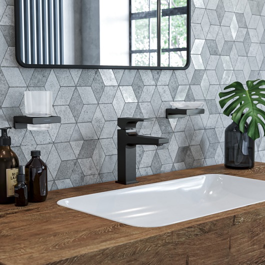 Смеситель для раковины с донным клапаном Push-Open Hansgrohe Metropol 32507340 шлифованный черный хром