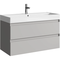 Тумба без раковины 100 см Aqwella Geometria GE01102ST серый туман матовый