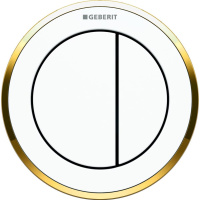 Пневмоклавиша смыва Geberit 10, белый, позолота 116.055.KK.1 Пневмоклавиша смыва Geberit 10, белый, позолота 116.055.KK.1