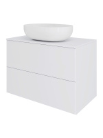 Тумба с раковиной подвесная 75 см, Orange Otto Ot-75TuMDF+B05-480W белый глянец