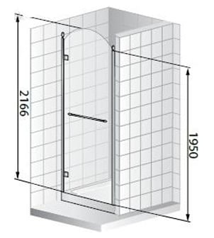 Дверь в нишу Cezares RETRO-A-B-1-90-CP-Br-R