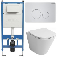 Комплект унитаза с инсталляцией Grossman Style 97.4477S.05.01M с клавишей смыва