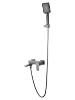 Смеситель для ванны с душем WONZON & WOGHAND CUBE 2.0, темный графит WW-88037068-BGM