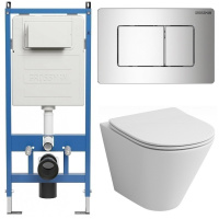 Комплект унитаза с инсталляцией Grossman Classic 97.4477S.04.10M с клавишей смыва