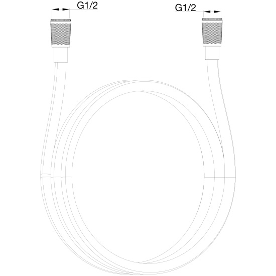 Шланг для душа в металлической оплётке 800 мм WONZON & WOGHAND, брашированное золото WW-88RG02-800-BG