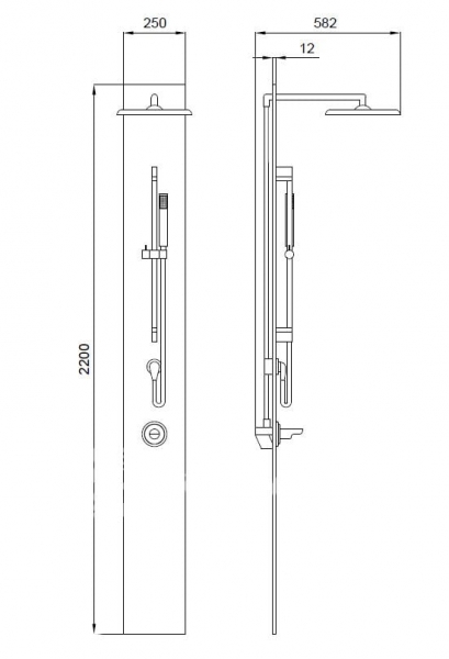 Душевая панель Kolpa San Minimalist 1F