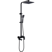 Душевая стойка ABBER Daheim AF8216BL с изливом, черная матовая