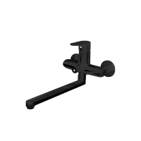 Смеситель для ванны c длинным изливом Bravat Alfa, черный F6120178BC-01L