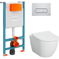 Инсталляция с унитазом Vitra L-Box Mia Round  9873B003-7201