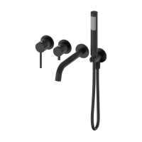 Смеситель для ванны скрытого монтажа с внутренней частью Y OL-889017-MB, черный матовый