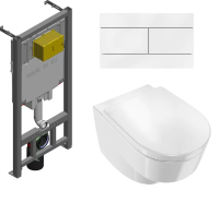 Инсталляция + унитаз Jacob Delafon E29025-NF+E4316-CP