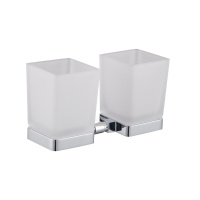 Два стакана для зубных щеток с держателем WONZON & WOGHAND STILL, хром WW-6628