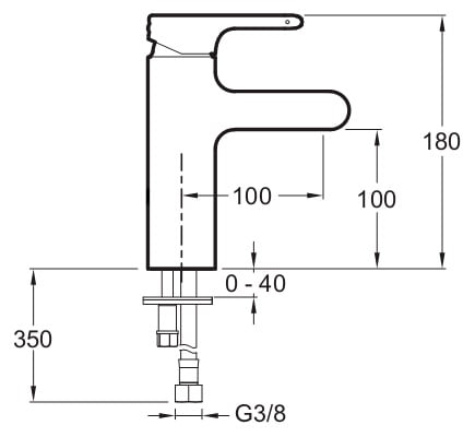 Смеситель для раковины Jacob Delafon Singulier E10496-CP