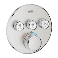 Термостат для встраиваемого монтажа на 3 выхода GROHE Grohtherm SmartControl 29121 DC0 (29121DC0) суперсталь Термостат для встраиваемого монтажа на 3 выхода GROHE Grohtherm SmartControl 29121 DC0 (29121DC0) суперсталь