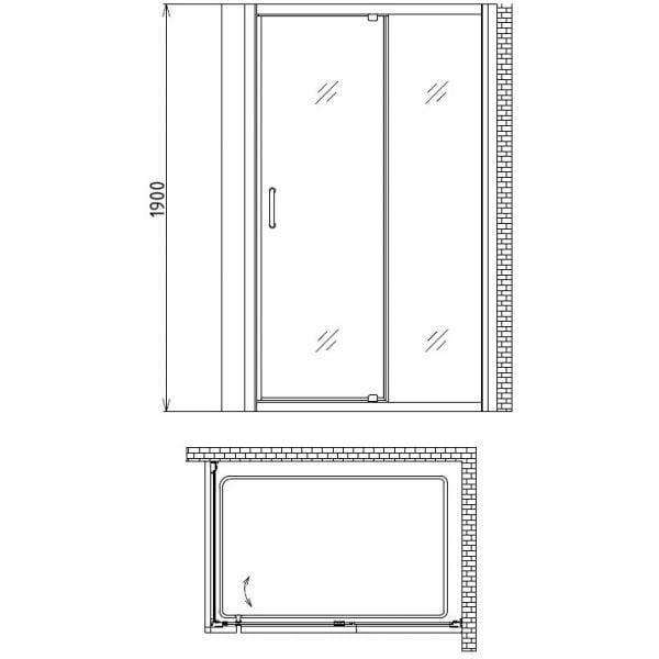 Душевой уголок Gemy Sunny Bay "S28131C-A100 (S28191C + A100)"