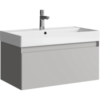 Тумба без раковины 80 см Aqwella Geometria GE01081ST серый туман матовый