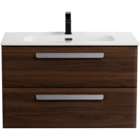 Тумба под раковину Cezares ECO-CER-N-800-2C-SO-NCS-P Орех шоколад Софт без ручек