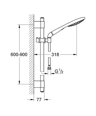Душевой гарнитур Grohe Rainshower Solo 27273 000 (27273000)
