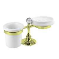 Стакан и мыльница настольные Cezares OLIMP-STT-03/24-Sw