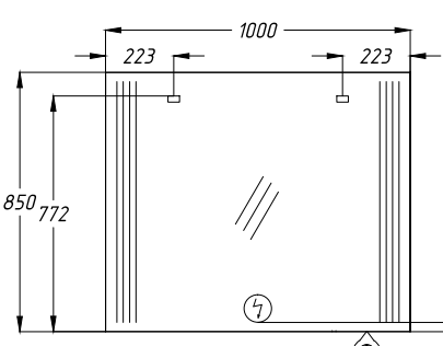 Зеркало Opadiris Оникс 100 Z0000004912