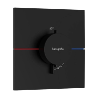 Термостат для душа с регулировкой напора Hansgrohe ShowerSelect Comfort E 15574670 матовый черный