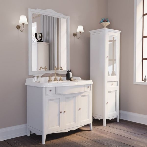 Шкаф-колонна напольная правая белый Tiffany World Veronica Nuova VER3050D-B