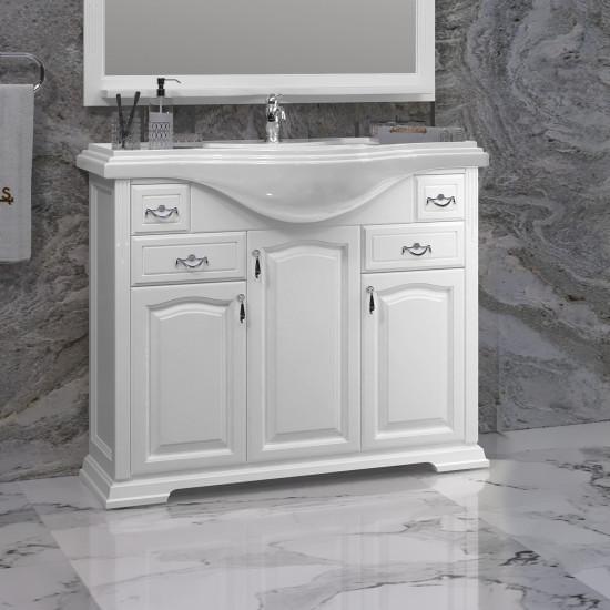 Тумба под раковину Opadiris Риспекто 100 Z0000012631  белый матовый (без раковины)