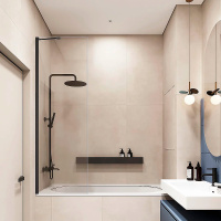 Шторка на ванну Veconi Palau PL-84B, (60x150) PL84B-60-01-C8