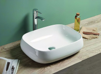 Раковина керамическая накладная (56x42) Art&Max AM-78102 белый