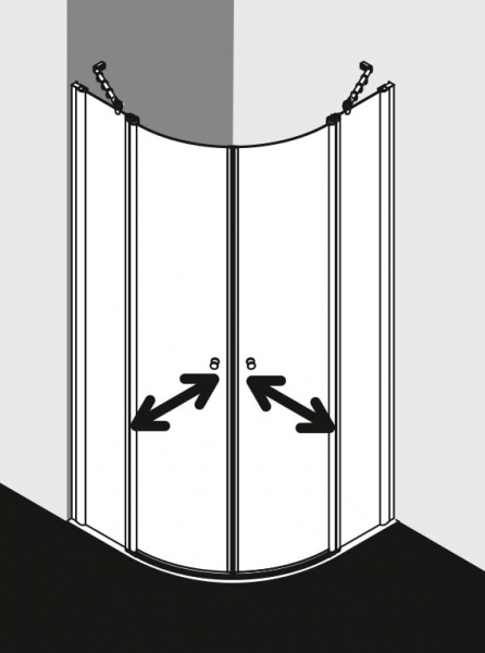 Душевой уголок Kermi Atea AT P50 08018VAK