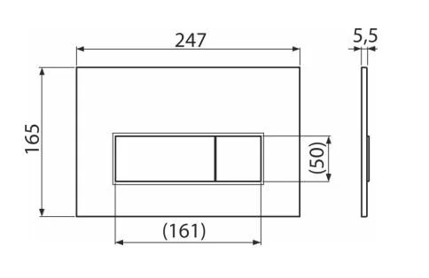 Клавиша смыва Kerama Marazzi FPS.A.NM матовый хром