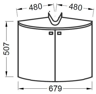 Тумба угловая 68 см Jacob Delafon Oddeon Up EB864-NR
