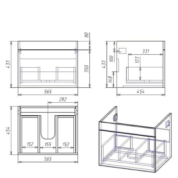 Тумбы под раковину Alvaro Banos ALMA 8405.0100