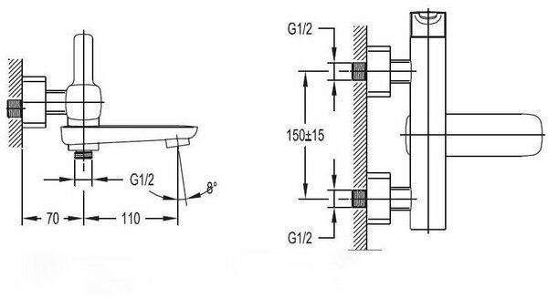 Смеситель для ванны Cezares Tesoro TESORO-F-VD-01