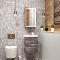 Зеркало-шкаф с подсветкой Art&Max TECHNO AM-Tec-350-650-1D-R-DS-F-Nero