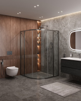 Душевой уголок (120х110) CEZARES MOLVENO MOLVENO-RH-11-120/110-C-GM-IV