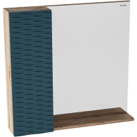 Зеркало-шкаф (82х77) Grossman Альба 208005 Лев. веллингтон/бриз