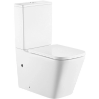 Унитаз ABBER Rechteck AC1210T компакт белый, безободковый торнадо