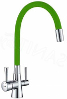 Смеситель для кухни Lemark Comfort с подключением к фильтру с питьевой водой (LM3075C-Green)