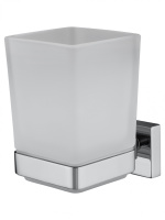 Стакан для зубных щеток с держателем WONZON & WOGHAND FLAT, хром WW-9721