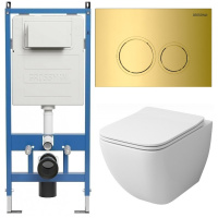 Комплект унитаза с инсталляцией Grossman Galaxy 97.4447S.01.300 с клавишей смыва