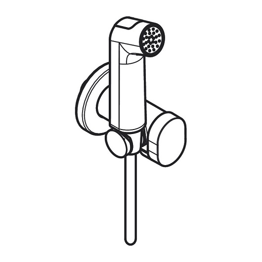Гигиенический душ с запорным вентилем Hansgrohe Bidette S 1jet EcoSmart+ 29230700 белый матовый
