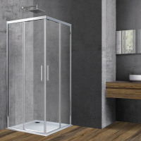 Душевой уголок Vincea  Soft VSS-3SO100CL (100х100) хром, стекло прозрачное