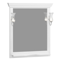 Зеркало Opadiris Риспекто 85 00-00007063  белый матовый, с выключателем, без светильника