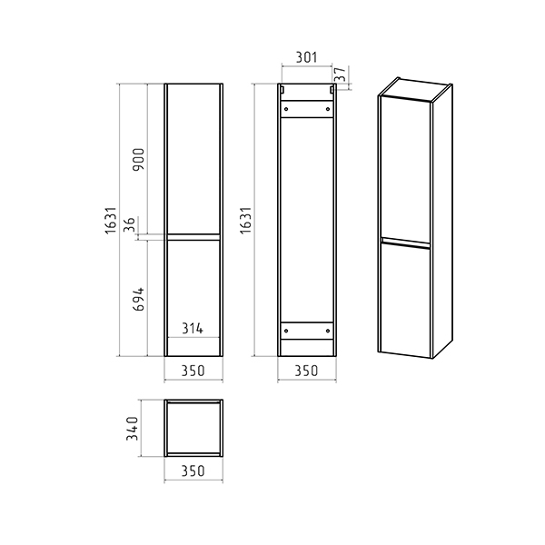Пенал Brevita Balaton 35  BAL-05035-03П