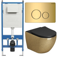 Комплект унитаза с инсталляцией Grossman Style 97.4411GBLS.05.30M с клавишей смыва