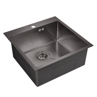 Кухонная мойка (51,5х51,5) EMAR EMB-116 PVD Nano Dark